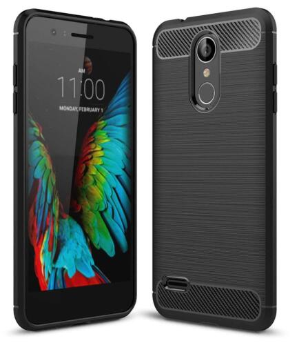 Protectores para celular  para Lg  K4 2017 Funda de tpu fibra de carbono Negro
